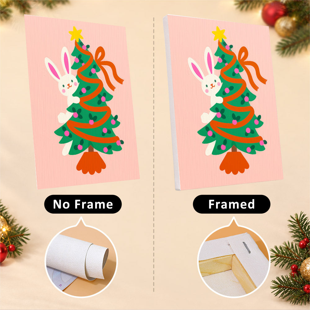 Critters Hiding in Christmas Trees (Mini Paint by Numbers)