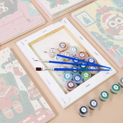 Bathtub Reindeer and Cozy Rooms (Mini Paint by Numbers)