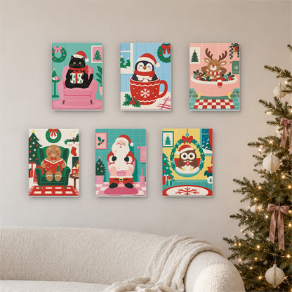 Bathtub Reindeer and Cozy Rooms (Mini Paint by Numbers)