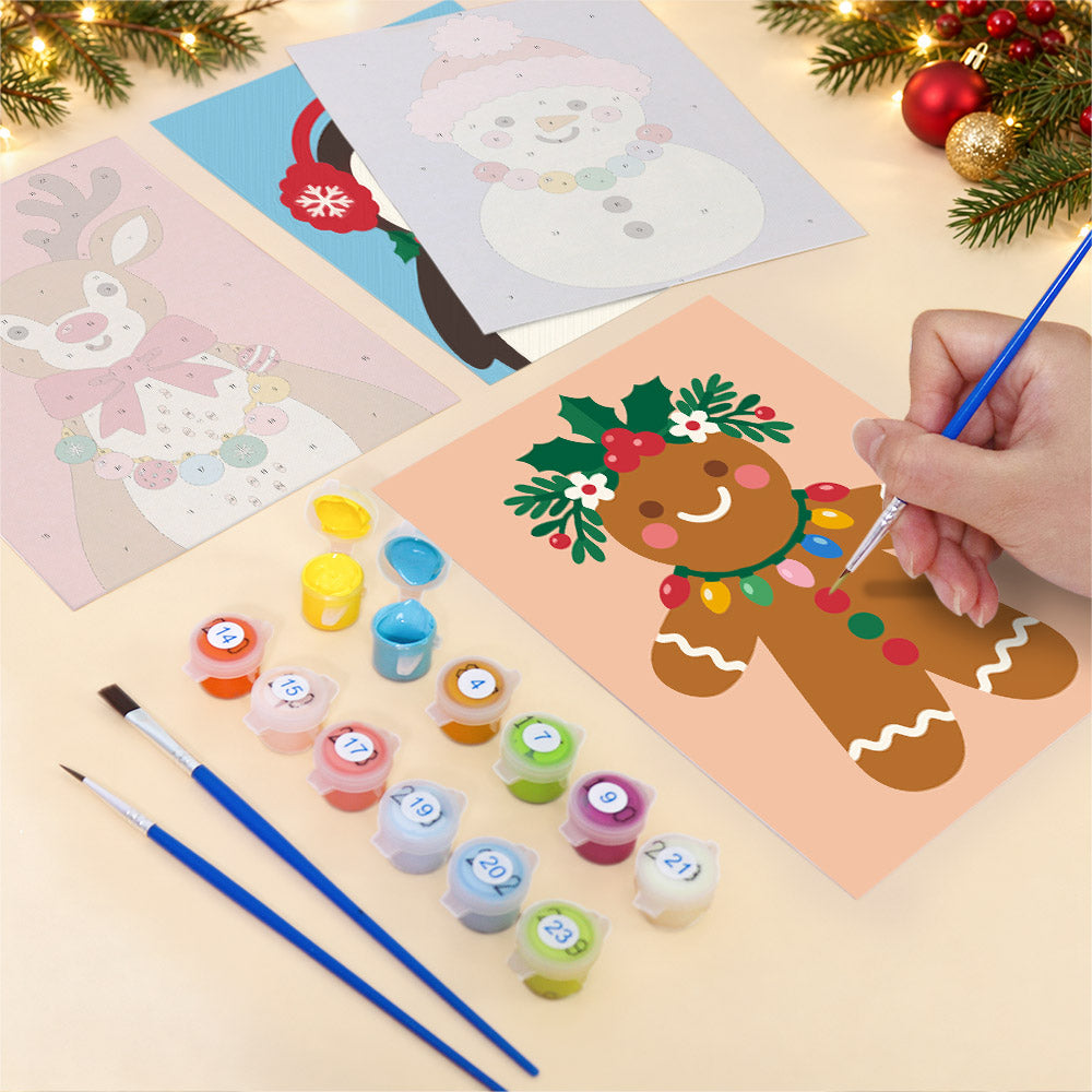 Twinkle-Light Rooster and Friends (Mini Paint by Numbers)