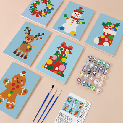 Gumdrop Polka-Dot Christmas (Mini Paint by Numbers)