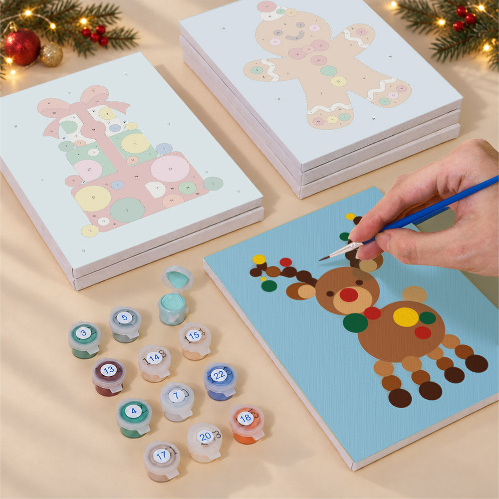 Gumdrop Polka-Dot Christmas (Mini Paint by Numbers)