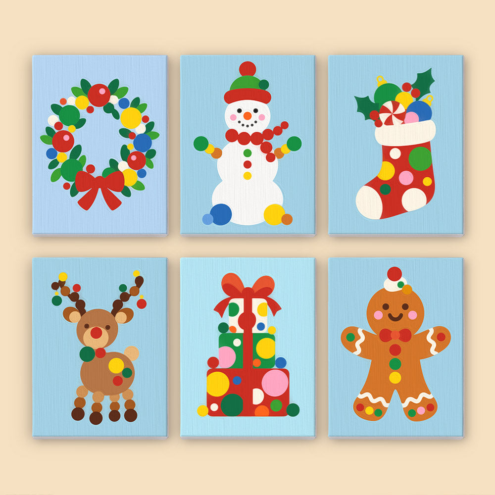 Gumdrop Polka-Dot Christmas (Mini Paint by Numbers)