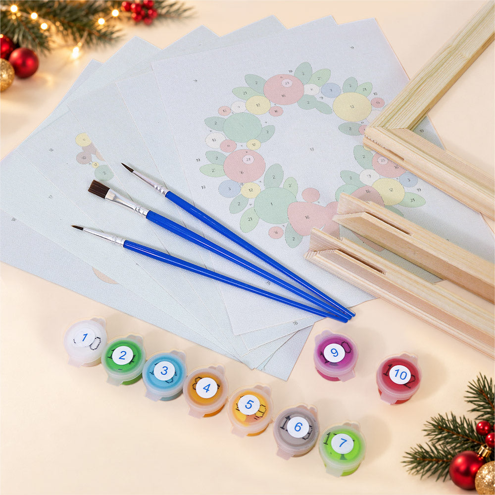 Gumdrop Polka-Dot Christmas (Mini Paint by Numbers)