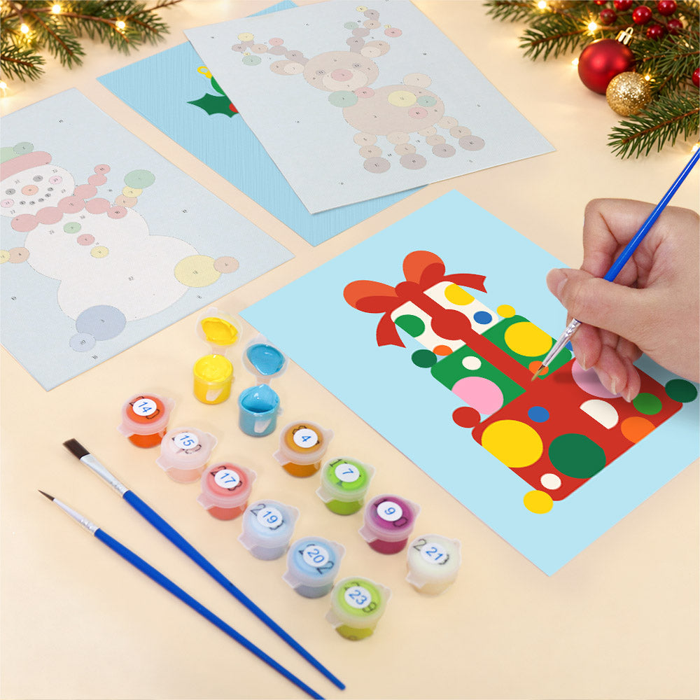 Gumdrop Polka-Dot Christmas (Mini Paint by Numbers)