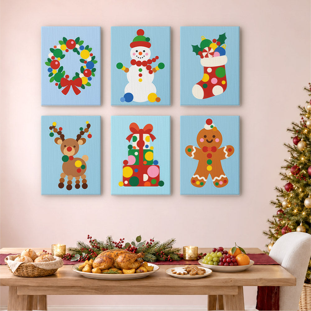 Gumdrop Polka-Dot Christmas (Mini Paint by Numbers)