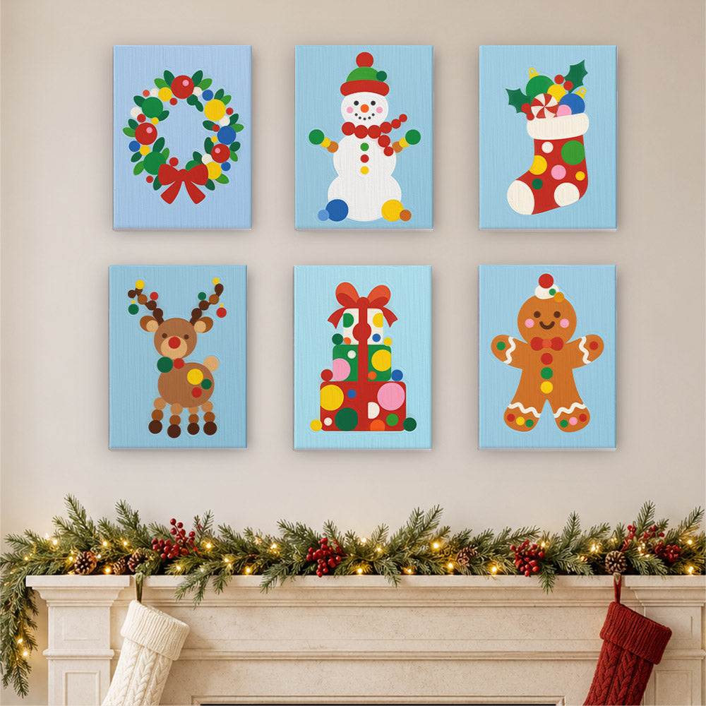 Gumdrop Polka-Dot Christmas (Mini Paint by Numbers)