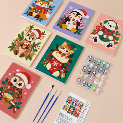 Kitten in a Stocking and Pals (Mini Paint by Numbers)