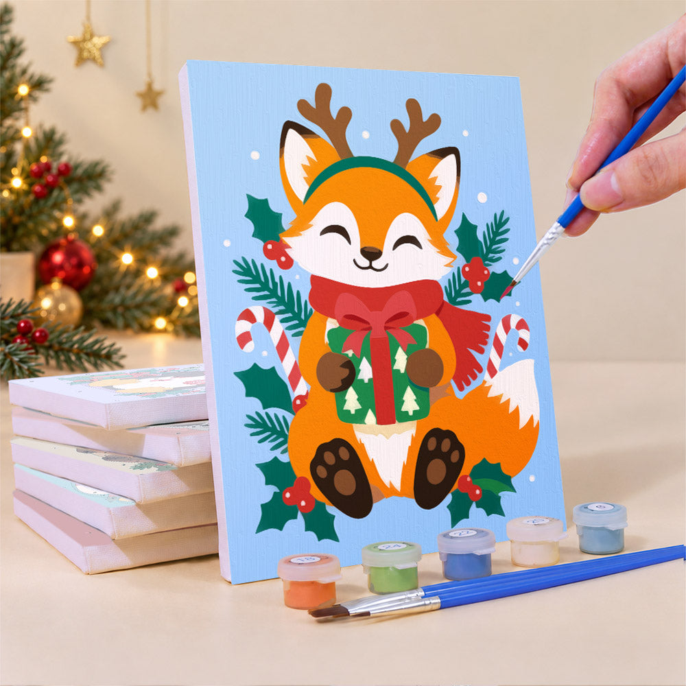 Kitten in a Stocking and Pals (Mini Paint by Numbers)