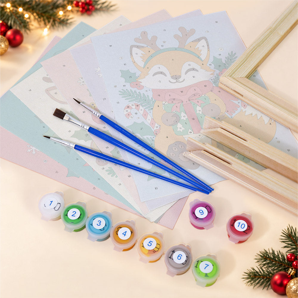 Kitten in a Stocking and Pals (Mini Paint by Numbers)