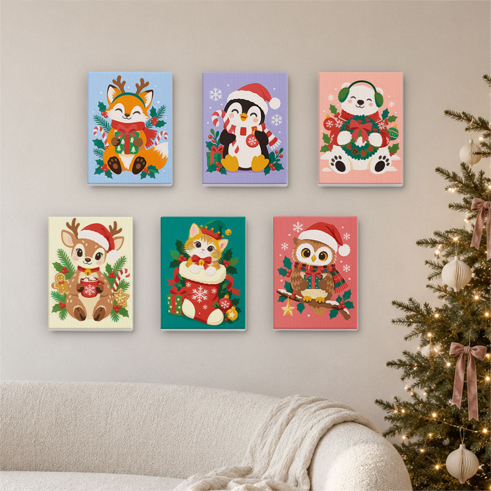 Kitten in a Stocking and Pals (Mini Paint by Numbers)