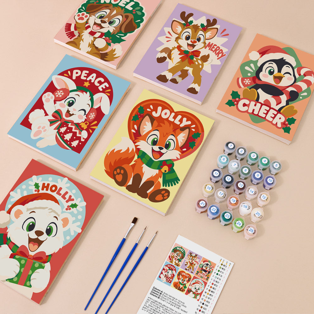 Holly, Jolly and Noel Babies (Mini Paint by Numbers)