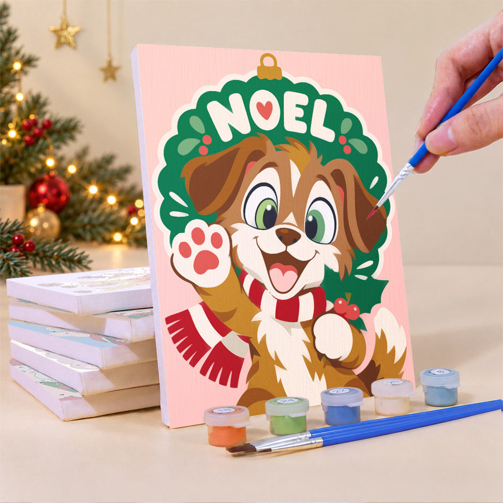 Holly, Jolly and Noel Babies (Mini Paint by Numbers)