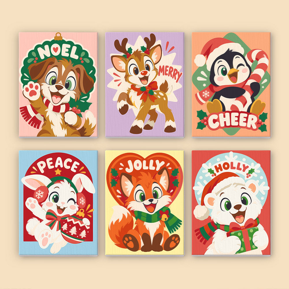 Holly, Jolly and Noel Babies (Mini Paint by Numbers)