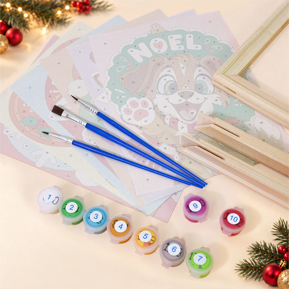 Holly, Jolly and Noel Babies (Mini Paint by Numbers)
