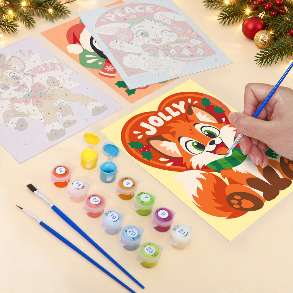 Holly, Jolly and Noel Babies (Mini Paint by Numbers)