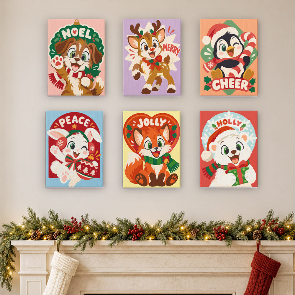 Holly, Jolly and Noel Babies (Mini Paint by Numbers)