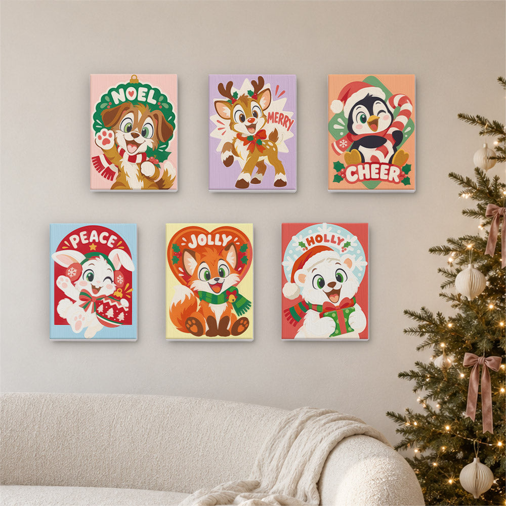 Holly, Jolly and Noel Babies (Mini Paint by Numbers)
