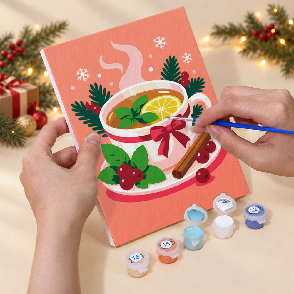 Eggnog, Cocoa and Berry Shakes (Mini Paint by Numbers)