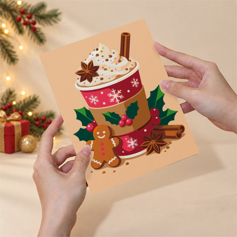 Eggnog, Cocoa and Berry Shakes (Mini Paint by Numbers)