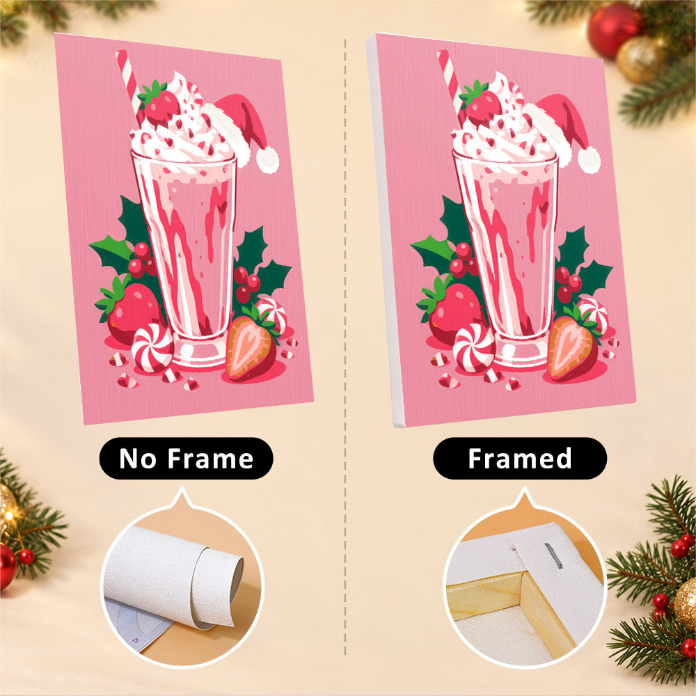 Eggnog, Cocoa and Berry Shakes (Mini Paint by Numbers)