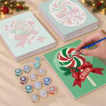 Peppermint Swirl Lollipops (Mini Paint by Numbers)