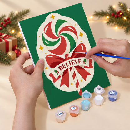 Peppermint Swirl Lollipops (Mini Paint by Numbers)