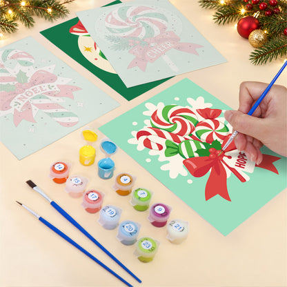 Peppermint Swirl Lollipops (Mini Paint by Numbers)