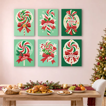 Peppermint Swirl Lollipops (Mini Paint by Numbers)