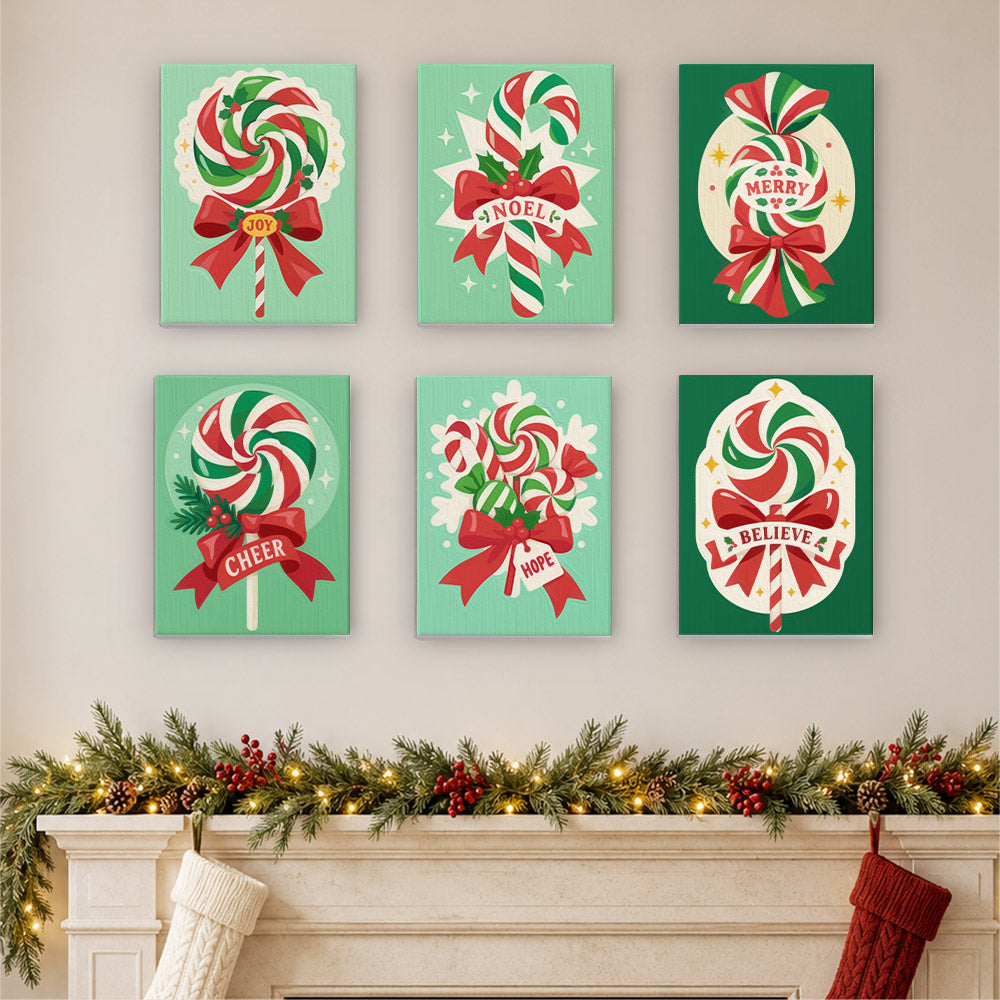 Peppermint Swirl Lollipops (Mini Paint by Numbers)