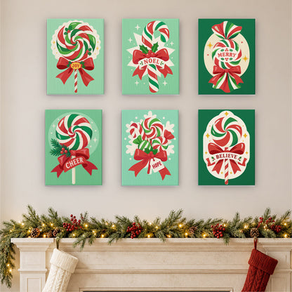 Peppermint Swirl Lollipops (Mini Paint by Numbers)