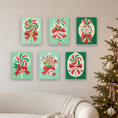 Peppermint Swirl Lollipops (Mini Paint by Numbers)
