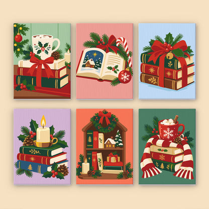 Bookworm's Cozy Christmas (Mini Paint by Numbers)