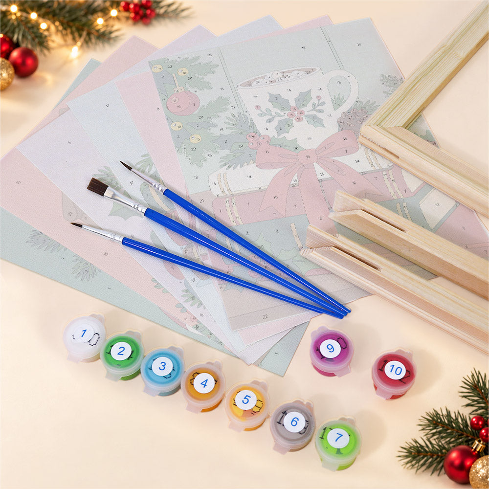 Bookworm's Cozy Christmas (Mini Paint by Numbers)