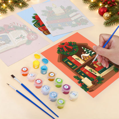Bookworm's Cozy Christmas (Mini Paint by Numbers)