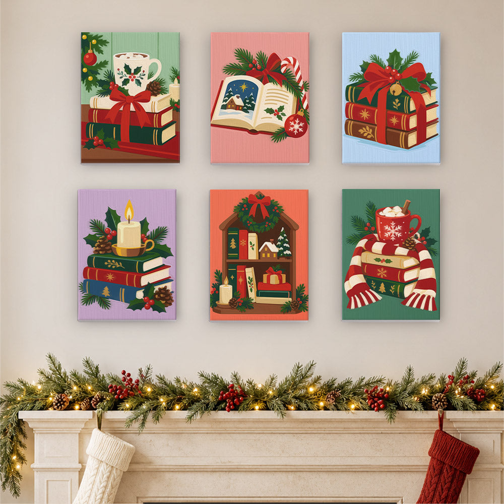 Bookworm's Cozy Christmas (Mini Paint by Numbers)
