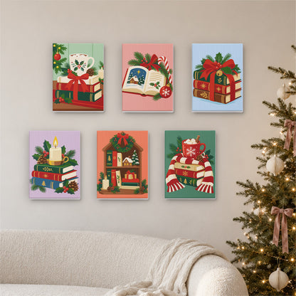 Bookworm's Cozy Christmas (Mini Paint by Numbers)