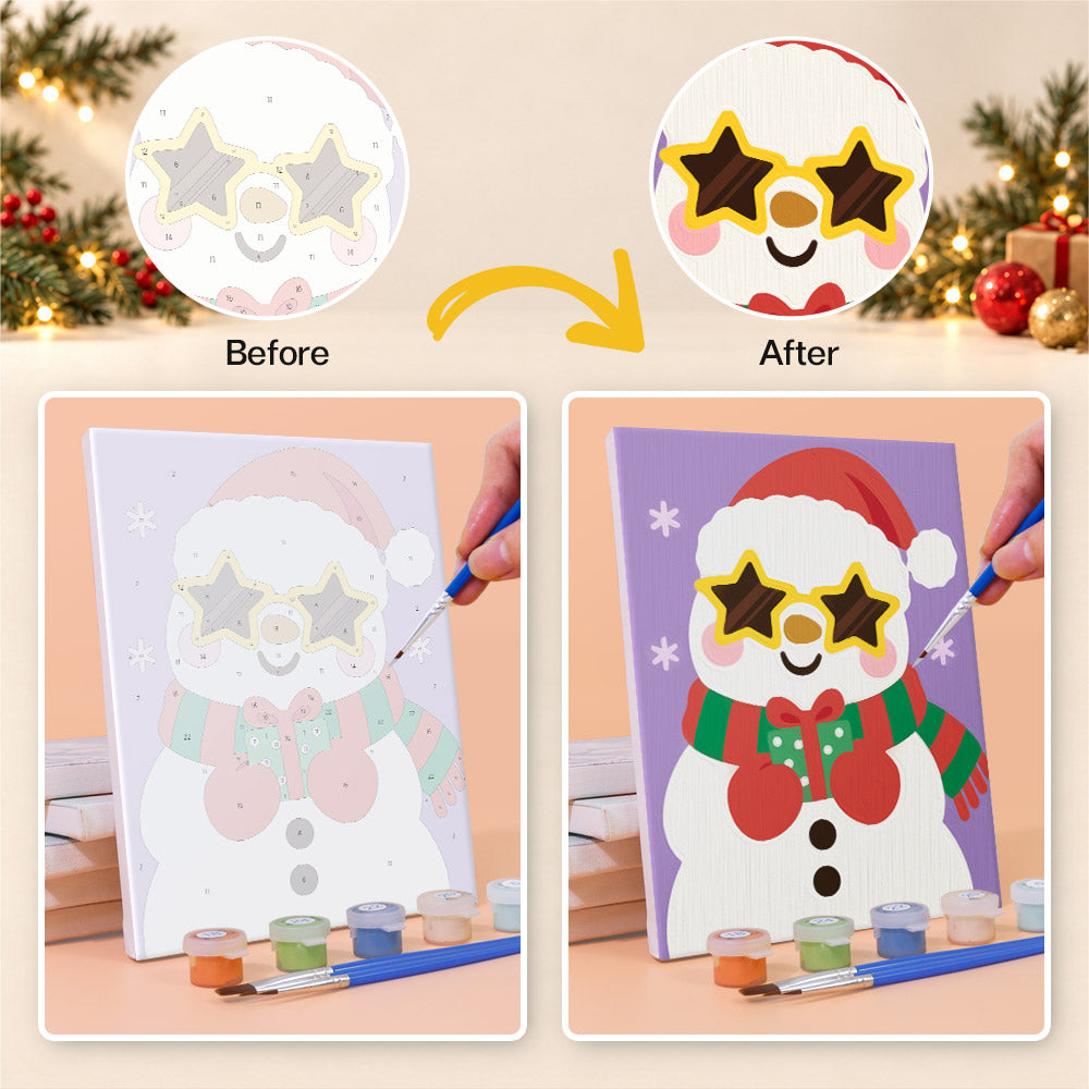 Party Glasses Bee and Black Cat (Mini Paint by Numbers)