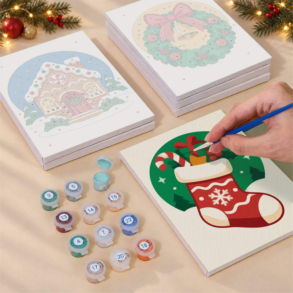 Round Vignette Christmas Classics (Mini Paint by Numbers)