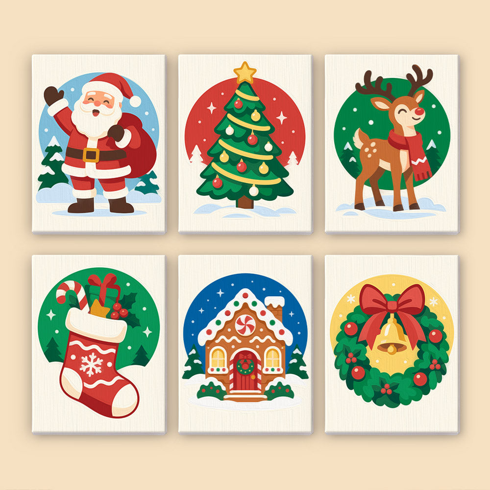 Round Vignette Christmas Classics (Mini Paint by Numbers)