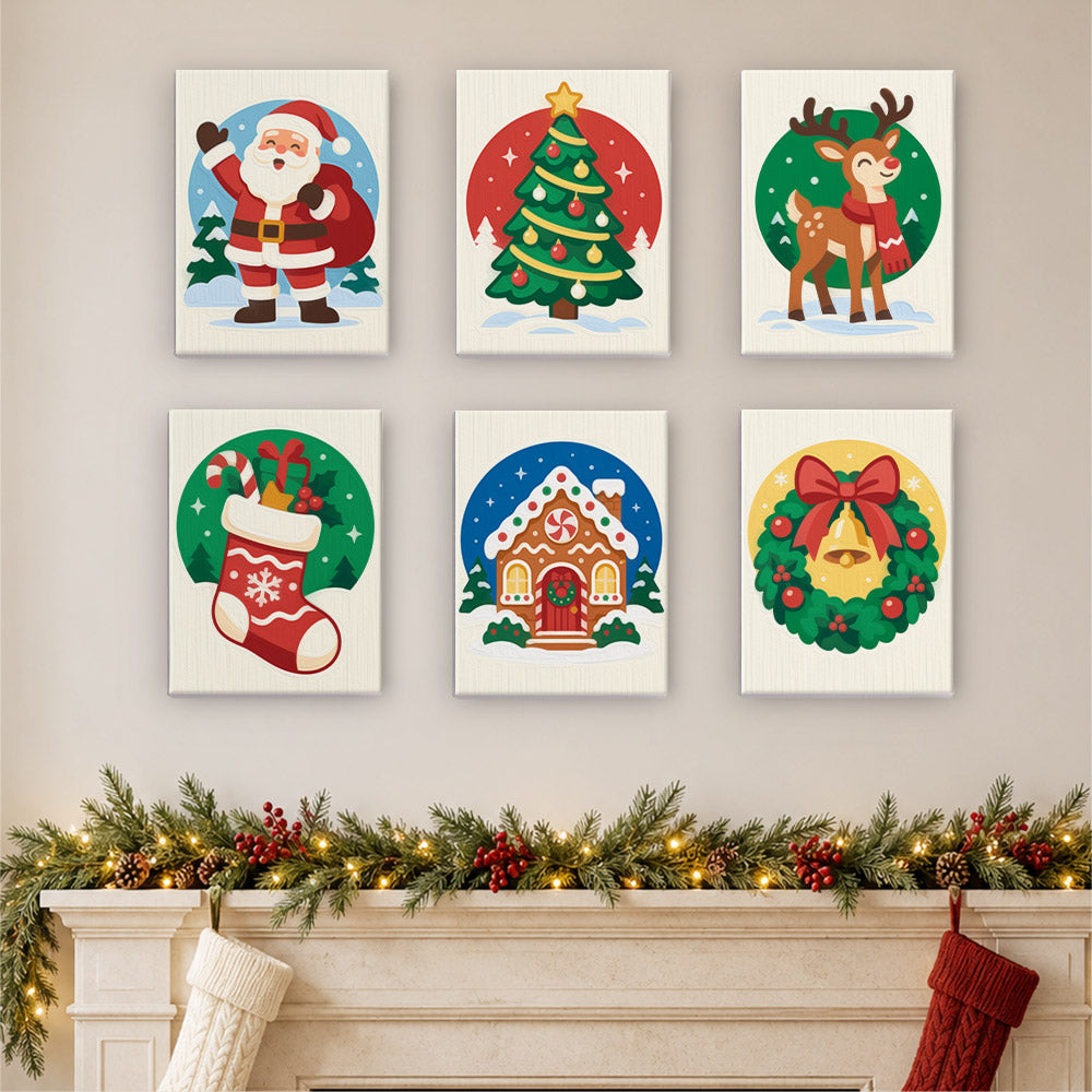 Round Vignette Christmas Classics (Mini Paint by Numbers)