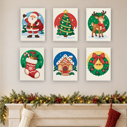 Round Vignette Christmas Classics (Mini Paint by Numbers)