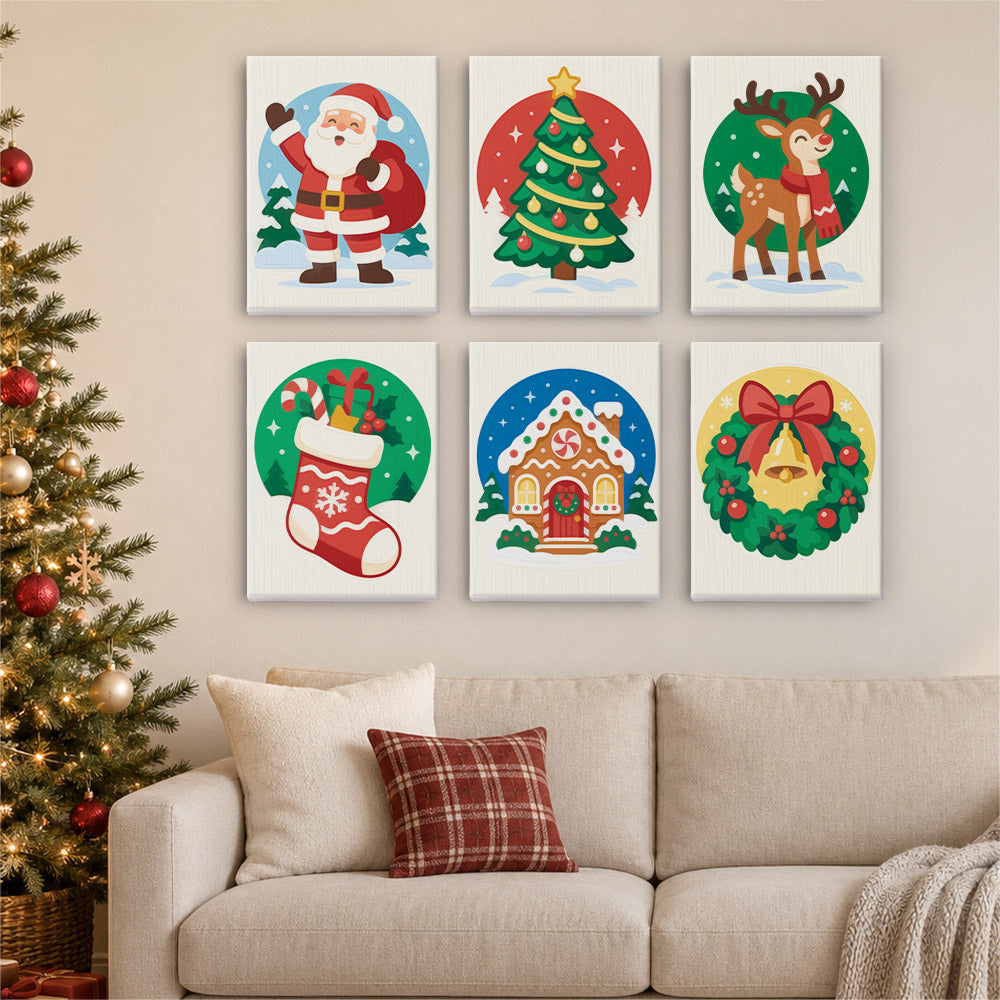 Round Vignette Christmas Classics (Mini Paint by Numbers)