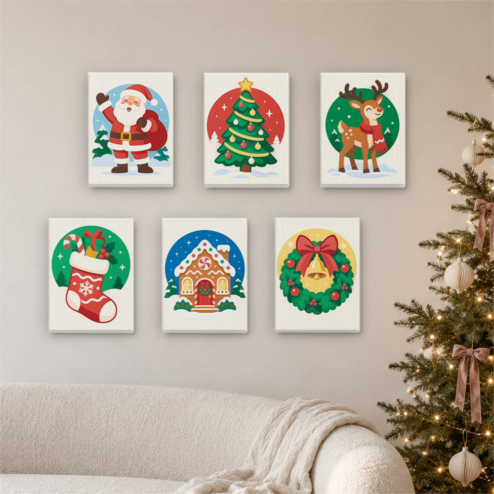 Round Vignette Christmas Classics (Mini Paint by Numbers)