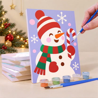 Shades-Wearing Santa and Friends (Mini Paint by Numbers)