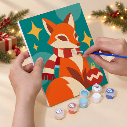 Shades-Wearing Santa and Friends (Mini Paint by Numbers)