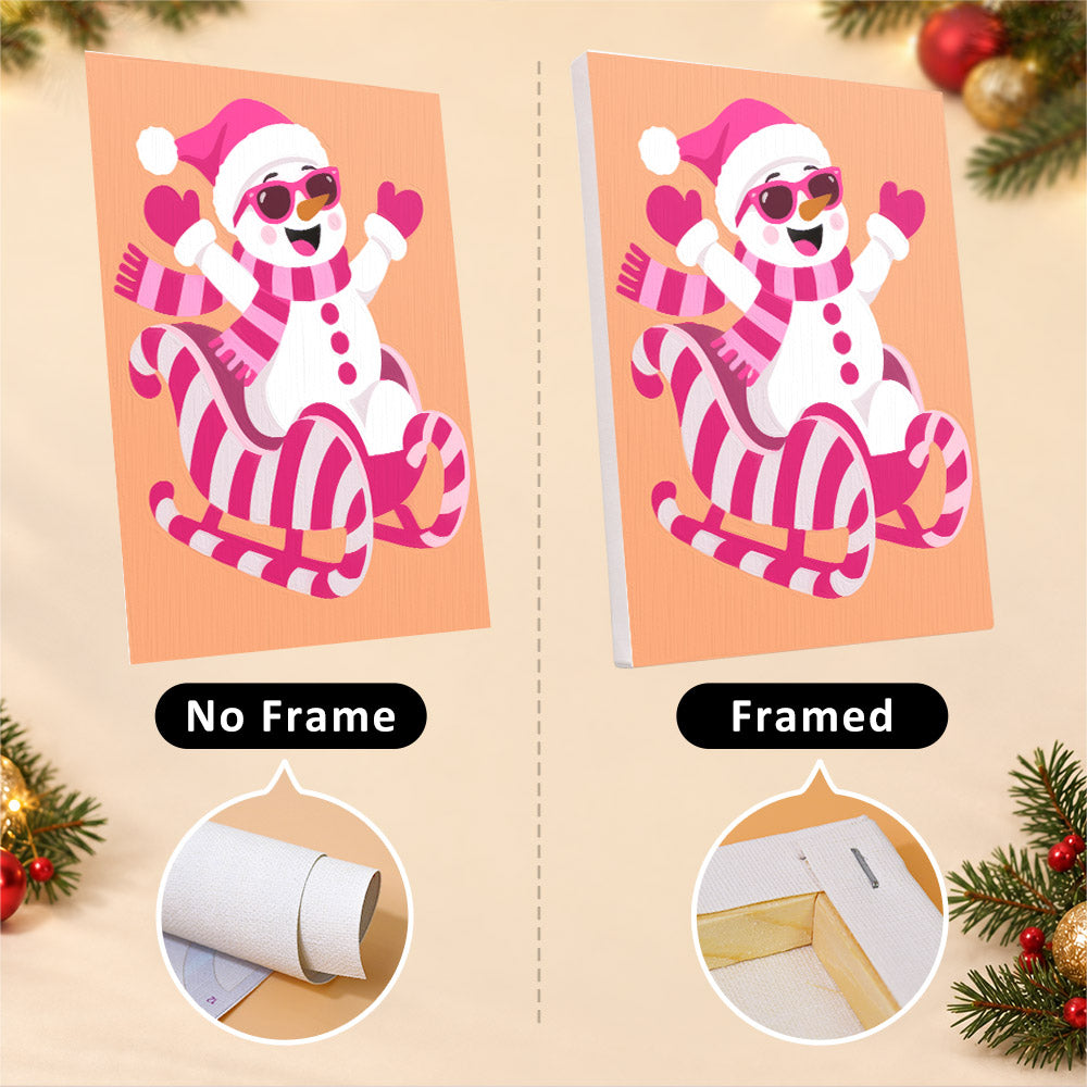 Hot Pink Candy Cane Christmas (Mini Paint by Numbers)