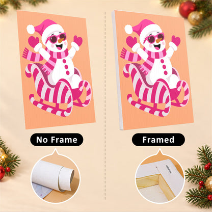 Hot Pink Candy Cane Christmas (Mini Paint by Numbers)