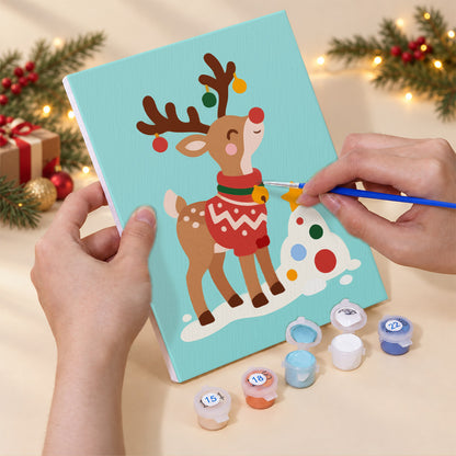 Antler Corgi and Pastel Pals (Mini Paint by Numbers)