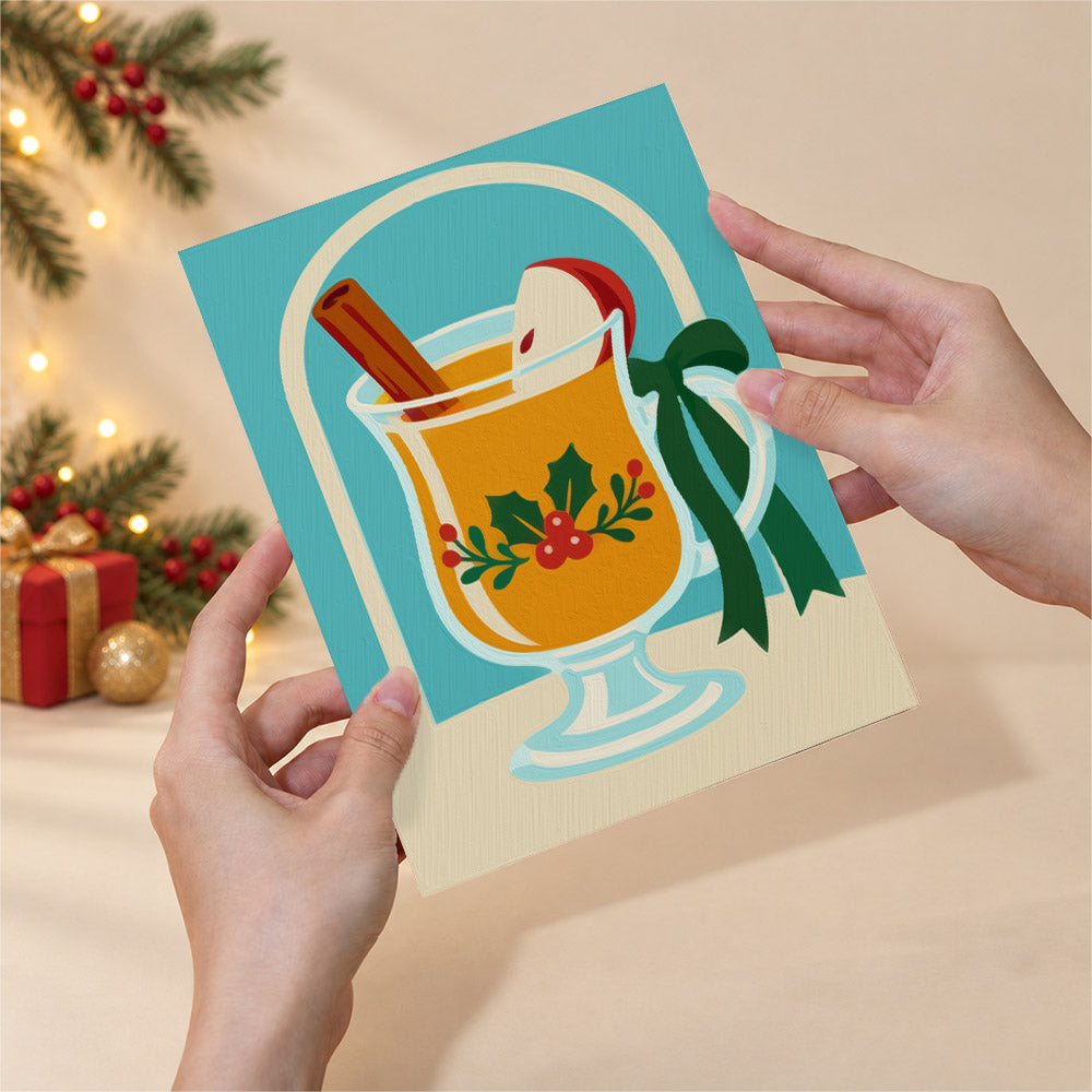 Bow-Tied Holiday Cocktails (Mini Paint by Numbers)